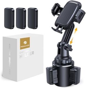 [Upgraded Version] Cup Holder Phone Mount,Miracase Long Neck Never Shake Car Cup Phone Holder Cradle Car Mount for iPhone 12/12 Pro max/11 Pro/XR/XS Max/X/8/7 Plus/6/Samsung S10/Note 9/S8/S7,GPS etc