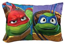 Jay Franco Nickelodeon Teenage Mutant Ninja Turtles Good Fight 1 Pack Reversible Pillowcase - Double Sided Pillow Cover, Kids Super Soft Bedding