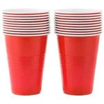 Red Drinking Beer Pong Glasses 450Ml |Reusable Game & Drinking Cups Cocktails Party, Mocktails, Pack of 10