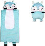 Girl's Nap Buddies Deer Preschool Nap Mat, Toddler Sleeping Bag with Pillow for Daycare, Ages 3+