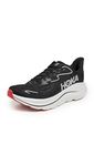 Hoka Mens Clifton 10, Black/Silver, 11.5