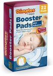 Inspire Dimples Booster Pads, Baby Diaper Doubler with Adhesive - 1 Size Fits All Diapers - Boosts Diaper Absorbency - No More leaks 22 Count (with Adhesive for Secure Fit)