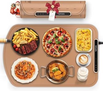 Food Warming Mat for Buffet, VEPOKA Food Warming Mats for Countertop, Silicone Heating Mat with 7 Temperature Levels& Auto Shut-Off, Food Warmers for Parties, Gatherings, Everyday Use