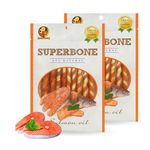 Foodie Puppies Superbone All Natural Chicken Sticks Dog Treat, 9 in 1 (Salmon Oil - Pack of 2) | Highly-Digestible Training Chew Treat | Healthy and Tasty Snack Suitable for All Breeds of Dogs