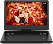 16.9" Portable DVD Player with 14.1" Large HD Screen,High Volume Speaker,with Extra Carrying Bag