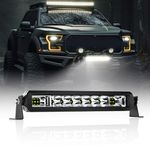 EK ENNOKING LED Light Bar 12 Inch 50W Flood Spot Combo Work Lights 10000LM Single Row Driving Fog Lamp for Pickup Truck ATV UTV Off-Road Golf Cart Motorcycle Boat 9-36V IP68 Waterproof