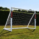 Football Flick Amazon Exclusive Football Flick Goal - All weather - 70mm Extra thick uPVC - football goal for gardens, Integrated locking system, 4 (6x4, 8x4, 8x6, 12x6),White