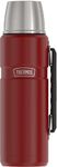 THERMOS Stainless Steel King Vacuum-Insulated Beverage Bottle, [40 Ounce, Rustic Red]