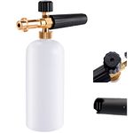 Stone Banks Snow Foam Lance 1 Liter Bottle Foam Cannon Compatible with Karcher K2 K3 K4 K5 K6 K7 Pressure Washer,Adjustable Foam Soap Dispenser Nozzle Removable Interface