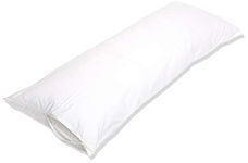 Amazon Basics Hypoallergenic Protector Cover Pillow Case - 21 x 55 Inches, Body Pillow, White, Pillows Not Included