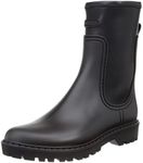 Unisa ANTELLA-WA Women's Rain Boots, Middle Rain Boots, Black, US Women's Size 6 (24.0 cm), 2E, Black