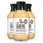 G Hughes Sugar Free Barbecue Sauce - Honey Mustard Sugar Free Dipping Sauce 18 Ounce Each - (3 Pack)
