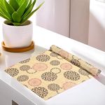 Kuber Industries Shelf Mat | Rangoli Print Shelf Liner | Placemat for Kitchen | Desk Mat | PVC Non-Slip Drawer Sheets| Kitchen Cabinet Shelf Liner | 5 Meter | Beige