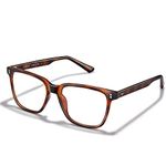 CARFIA Men's Square Blue Light Blocking Glasses Non Prescription Eyewear Frame CA5354L