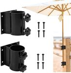 Wdwlbsm 2PCS Patio Umbrella Holder Outdoor Umbrella Stand Heavy Duty Umbrella Mount Bracket Umbrella Base Clamp Stand for Deck Railing, Fences，Docks, Courtyard Balcony, Patios