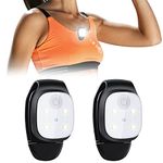 Outdoor Night Clip on Running Lights Reflective USB Rechargeable LED Light Lightweight Plastic Safety Light Running Accessories for Jogging Hiking Camping Running Gear Dog Walking (2 Packs)