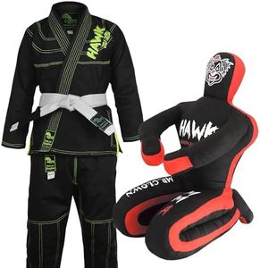 Hawk Sports Brazilian Jiu Jitsu Gi for Men and Women & Clown Grappling Dummy for Combat Sports Mastery