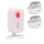 Mengshen Motion Sensor Alarm, Wireless Doorbell Alert for Front Door Entry Driveway Mailbox Home Shop Visitors with 2 Sensors and 1 Receiver