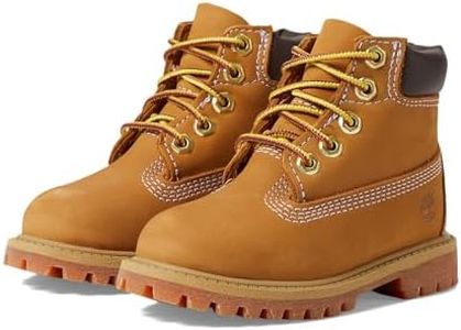 Timberland Boy's 6" Premium Waterproof Boot, Wheat-new 2024, 7 Toddler