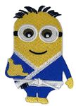 Minions Martial Arts Patch (3.5 Inch) Iron-on Badge BJJ, Karate, Taekwondo, Jiu Jitsu White Belt Kimono GI Beginners DIY Costume Gift Patches