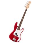 Squier by Fender Debut Collection Precision Bass Guitar, Laurel Fingerboard, White Pickguard, Dakota Red