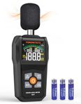 Decibel Meter, POROMETISTO SL01 Digital Sound Level Meter, 30-130dB SPL Meter with A/C Weighting, Data Hold, MAX/MIN – Noise Detector for Home, Factory, Noisy Neighbors (Black)