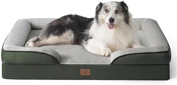 Bedsure XL Orthopedic Dog Bed for Extra Large Dogs - Waterproof XLarge Dog Cat Bed, Comfort Dogs Couch Sofa with Washable Removable Cover, Pet Bed with Nonskid Bottom, Boreal Canopy Green, 42"