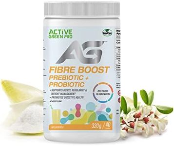 Active Green Pro - Fibre Boost Prebiotic + Probiotic - Organic Powder - Enzyme & Vitamin Production - Supports Bowel Regularity - Weight Management - Digestive Health - Unflavoured - Gluten Free - Sugar Free - No Fillers - 320g/40 Servings - Easy to Mix