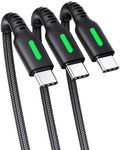 INIU USB C Charger Cable, [3 Pack, 2+2+0.5m] USB A to USB C Cable 3.1A Fast Charging, Braided Phone Charger Type C Cable for iPhone 15 Samsung Galaxy S23 S22 Switch PS5 Huawei Google Pixel 7 Pro etc.