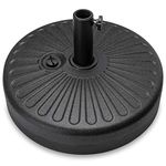 Best Choice Products Plastic Fillable Patio Umbrella Base Stand Pole Holder for Outdoor, Lawn, Garden - Black