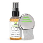 Isabella's Clearly LICE, Powerful Lice Remover I Essential Oils to Help Eliminate Lice, Nits, Eggs I Rosemary, Cedarwood, Tea Tree I No Toxins or Harsh Chemicals I Metal Nit Comb Included (60 ml)