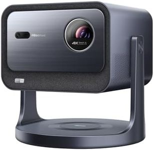 Hisense Laser Mini Projector C2, 65"-300" Projektionsgröße, 4K, reiner Dreifarbenlaser,2000 Lumen Helligkeit, 1700:1 Nativer Kontrast, Digitaler Zoom,Dolby Vision, Sound by JBL,3D,240Hz, Gimbal Design
