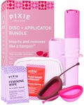 Pixie Cup - 100% Medical-Grade Silicone - Softest Reusable Period Disc - Inserts and Removes Like a Tampon - Capacity of 5 and 7 Tampons (Disc + Applicator Bundle)
