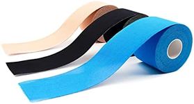 Kinesiology Mixed Set of 3 Units from axion | Different Waterproof Colours | Skin-Friendly Elastic Self-Adhesive Bandage Physio Tape | Ideal for Sports and Everyday Use