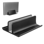 VAYDEER Vertical Laptop Stand Holder Adjustable Desktop Notebook Dock Space-Saving Three-in-one for All MacBook Pro Air, Mac,HP, Dell, Microsoft Surface,Lenovo, up to 17.3 inch Black