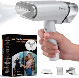 Pionix Handheld Garment Steamer - Foldable Handheld Steamer Clothes, 2-in-1 Horizontal & Vertical Fabric Steamer, Portable Hand Held Steamers for Clothes, 1000W Steam Press for Home & Travel - White