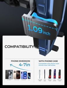 LISEN Car Phone Holder – 360° Rotating Air Vent Mount, Ultra Stable, Fits 4-7" Smartphones