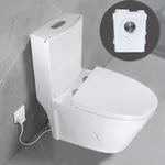 WinZo WZ5040P-P Dual Flush Macerating Toilet System with Compact 450W Basement Pump Sewerage Waste Macerator,White