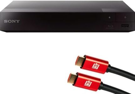 Sony BDP-S1700U Blu-ray DVD Player Dolby Digital TrueHD/DTS and DVD Upscaling Bundle with Deco Gear 6FT 4K HDMI 2.0 Cable