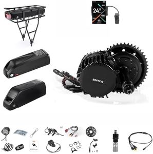 Bafang 1000W Mid Drive Kit with Battery(Optional) :Bafang HD BBS03 Ebike Conversion Kit with Display,48V/52V 8Fun Electric Bike Conversion Kit for Moutain Road Bike