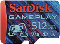 SanDisk 512GB Gameplay micro SD card for mobile/handheld gaming consoles, up to 190 MB/s, for more demanding games, AAA-/3D-/VR-Grafik, 4K-UHD-Videos, A2, V30, U3