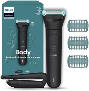 Philips Body Groomer 5000 Series - Trimmer for Men with Triple Protect Shave System, Intimate Trim & Shave, Foldable Back Attachment, 100% Showerproof, 100 Min. Runtime, Model BG5475/15