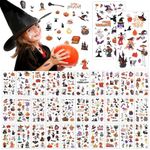 30Sheets Halloween Temporary Tattoos Kids Tattoo Stickers For Kids Fake Tattoos Waterproof Tattoos Party Tattoos Party Favors Tattoos Cartoon Tattoos Birthday Tattoos Animal Temporary Tattoos For Kids Birthday (30Sheets)