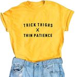 YITAN Women Teen Girl Cute Tops Women T Shirts Junior Graphic Tee Yellow Small
