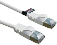 rhinocables CAT8 Ethernet Cable White High-Speed Gigabit CAT 8 RJ45 Super-Fast LAN Patch Network Lead for Gaming, Streaming, PS/4 Modem, Router, Switch, Xbox (1, 3m)