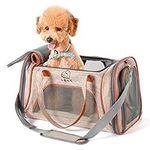 PETTOM Pet Carrier,Cat Carrier Airline Approved Dog Carrier with Luxury Fleece Bedding, Portable Soft Sided travel carrier for Small Medium Cats&Dogs.