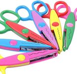 UCEC 6 Colorful Decorative Paper Edge Scissor Set, Kids Scissors, Scrapbooking Edger Scissors Art Creative Crafts Scissors Wave Edge Cutters Great for Teachers, Crafts, Kids Design