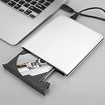 USB3.0 External Bluray Disc Burner HighSpeed Optical Drive Laptop PC DVD CD BD Writer Recorder Support for 3D Bluray Movie Playback and Burning, Compatible with Desktop,