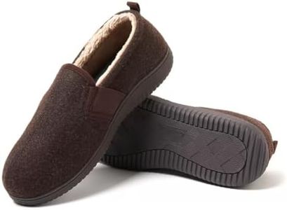 Dearfoams Total Comfort Memory Foam Men's Slippers Coffee Size Large (UK 10-11)