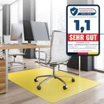 Office Marshal Floor Protection Mat in Trendy Colours, for Hard Floors, No Harmful Plasticisers and PVC, Size and Many Colours to Choose From (Yellow, 114 x 150 cm)